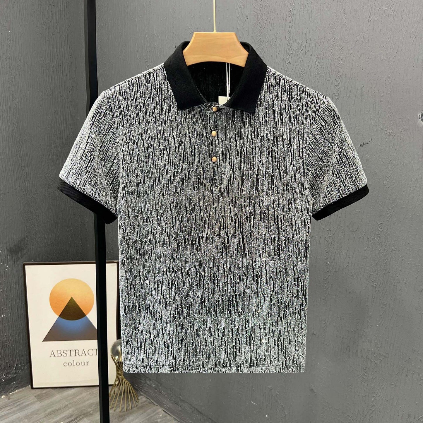 تي شيرت رجالي بأكمام قصيرة من مجموعة Trendy Niche Half T-Shirt