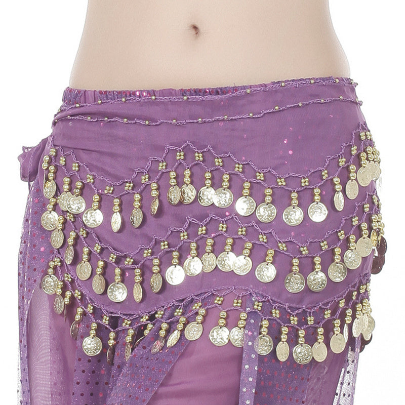 Three-layer Gold Coin Waistband Dance Practice Exercises