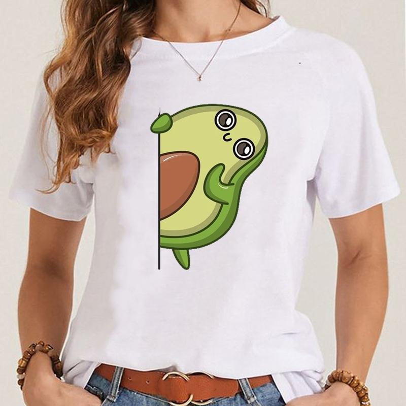 Women's Fashionable Simple Printed Short-sleeved T-shirt