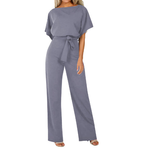 Body E Pagliaccetti Donne Della Tuta Manica Corta Tutina Clubwear Dritto Gamba Della Tuta delle Donne Con La Cinghia Della Tuta Body E Pagliaccetti