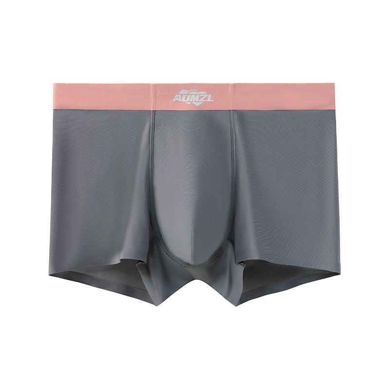 ملابس داخلية رجالية من Zhongshan Underwear مصنوعة من الحرير الجليدي بدون درزات وسراويل فضفاضة وناعمة
