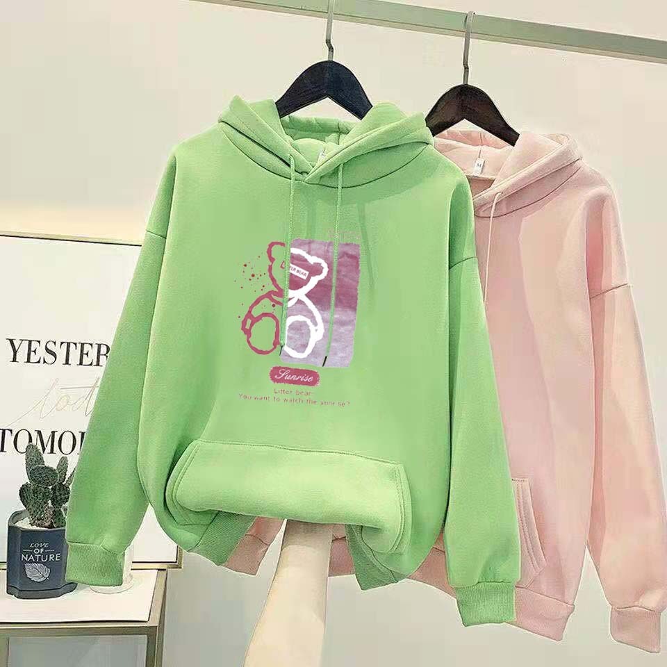 Plus Velvet Western Style Student Age Reduction Ins Super Fire Loose Embroidered Hood