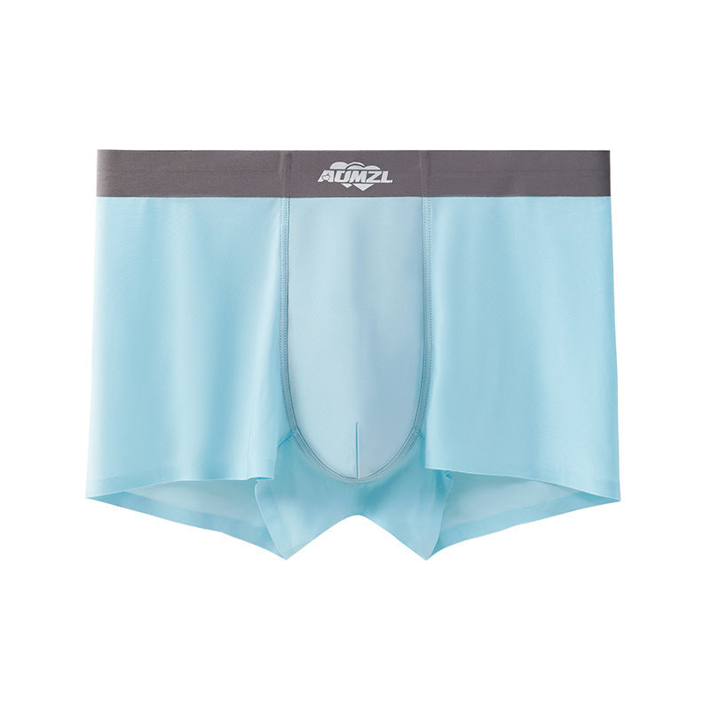 ملابس داخلية رجالية من Zhongshan Underwear مصنوعة من الحرير الجليدي بدون درزات وسراويل فضفاضة وناعمة