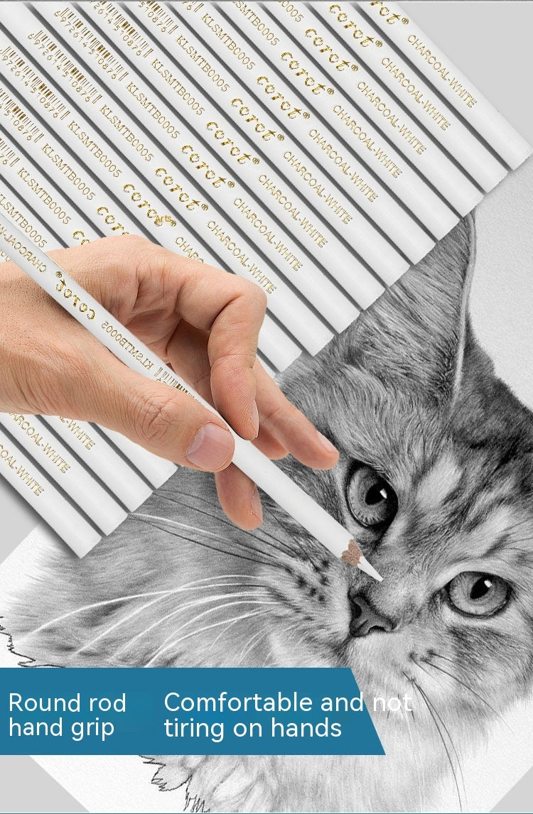قلم تحديد الخطوط العريضة باستخدام فرشاة الرصاص ذات البودرة البيضاء