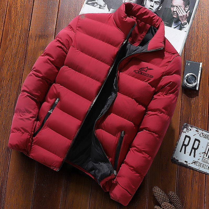 winter stars jacket men's fashion stand collar men's