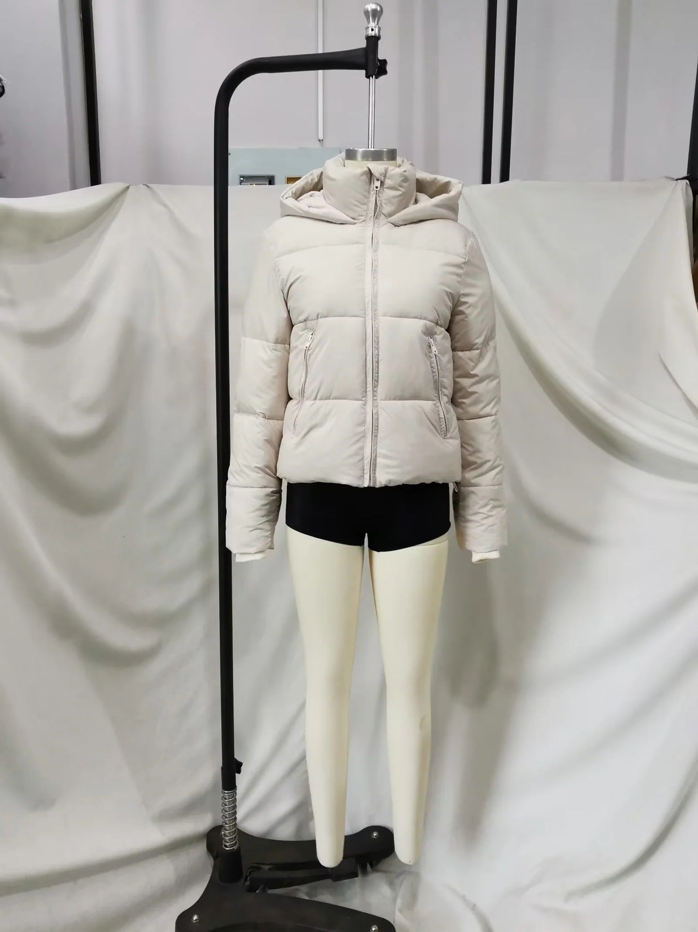 Fashion Zipper Loose-fitting Short Coat Women