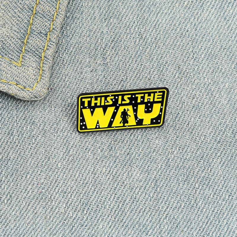 Minimalist Creative Design WAY Letter Brooch