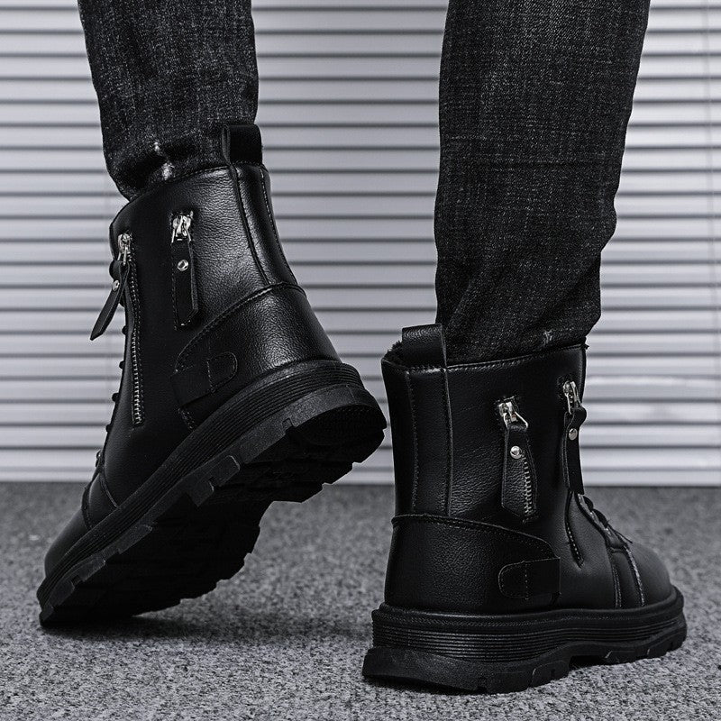 Winter Men's Shoes New Fashion Leather Boots Men's Casual Trend