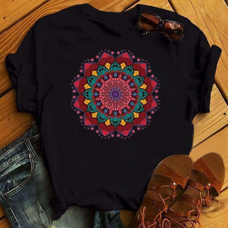 Nueva camiseta sencilla estampada en color negro