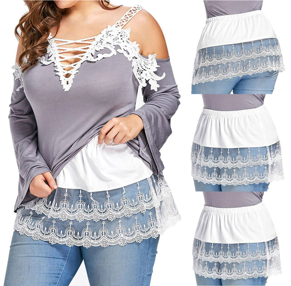 Summer Women's Outer Wear Underwear Lace Skirt