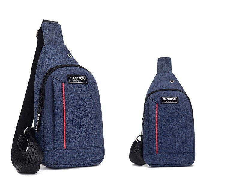 Nylon Zipper Chest Bag With Large Edition