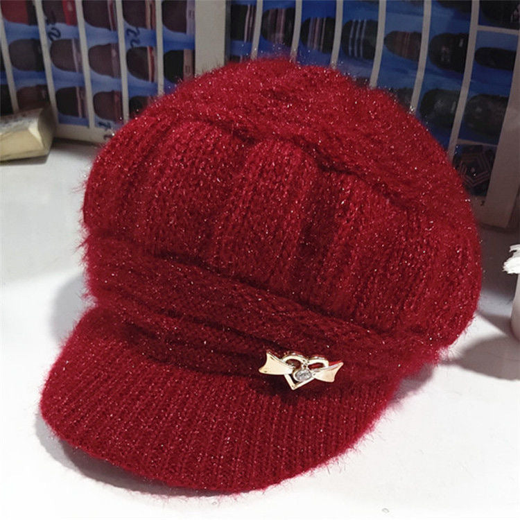 Thickened Knitted Wool Warm Women's Beret