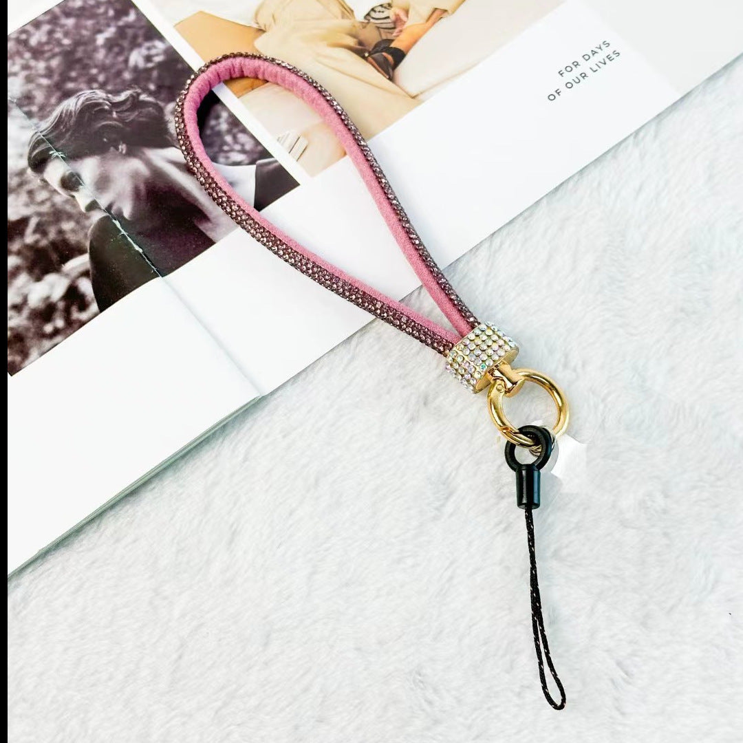 Mobile Phone Lanyard Wrist Chain Luxury Rhinestone Lanyard Anti-separation Rope