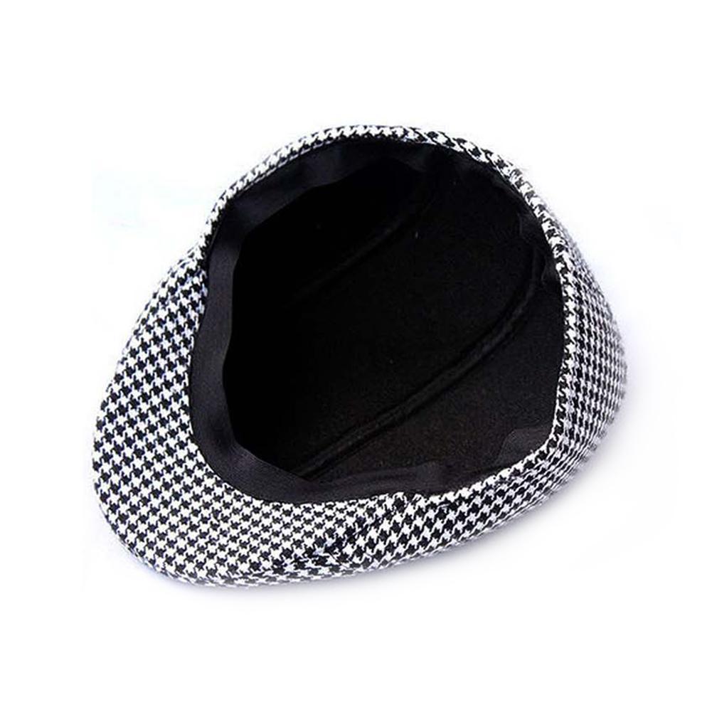 Grid Parent-child Woolen Beret Casual Houndstooth Hat