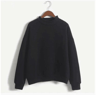 Korean solid color plus velvet sweater ladies