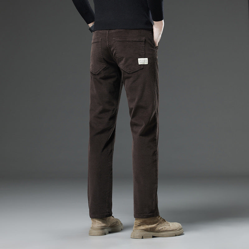 بنطال جديد من قماش مخملي بقصّة مستقيمة وقصّة Slim Fit، يناسب جميع المقاسات
