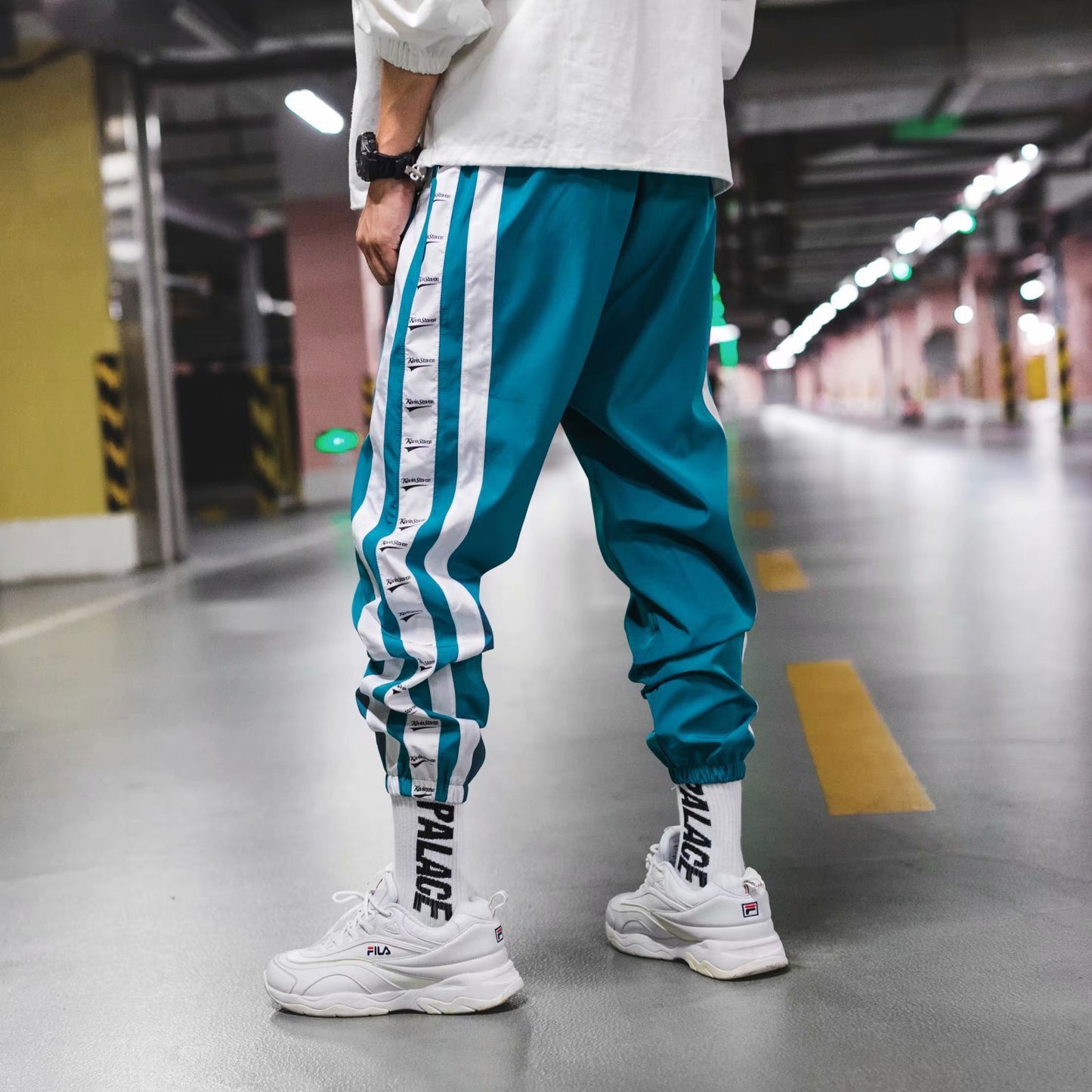 بنطال رياضي فضفاض من Harem Jogger Beam Foot Weatpan للرجال