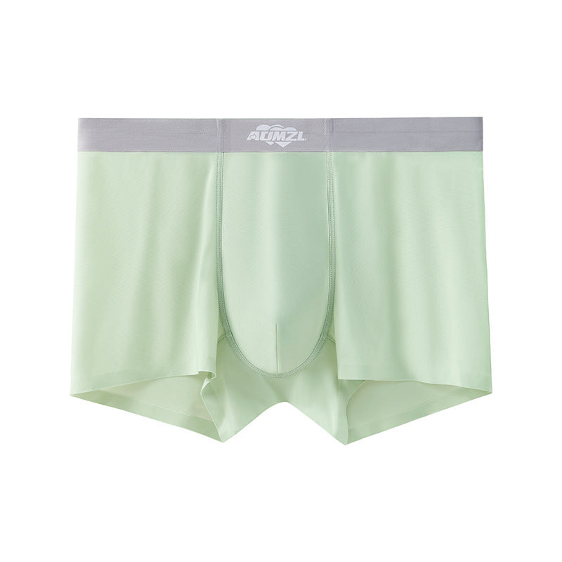 ملابس داخلية رجالية من Zhongshan Underwear مصنوعة من الحرير الجليدي بدون درزات وسراويل فضفاضة وناعمة