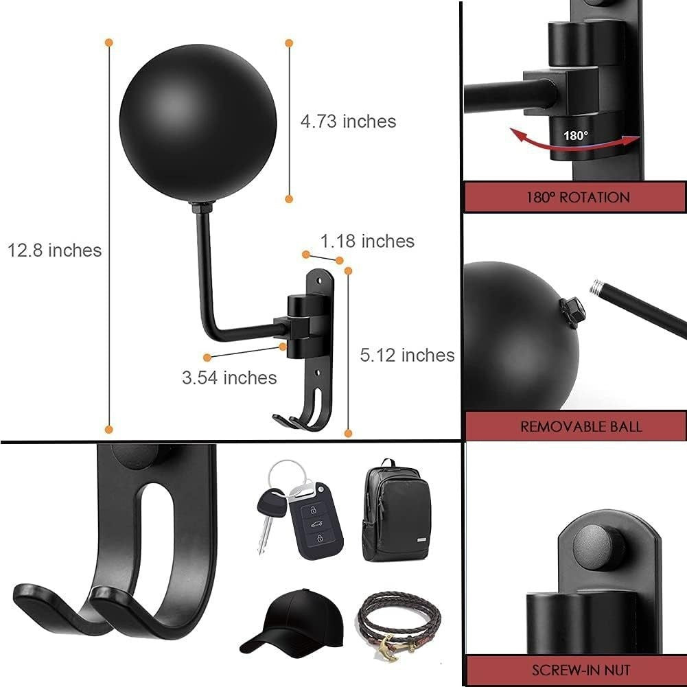 Universal Motorcycle Helmet Rack Wall-mounted Rotating Display Applicable To A Variety Of Desktop Punch-free