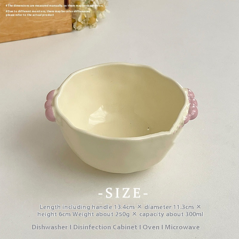 New Ins Candy Pearl Double-ear Bowl