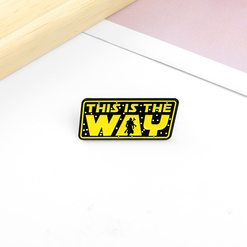 Minimalist Creative Design WAY Letter Brooch