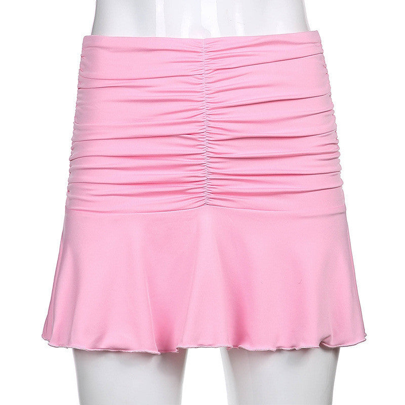 Vest Women Pleated Hip Skirt Suit