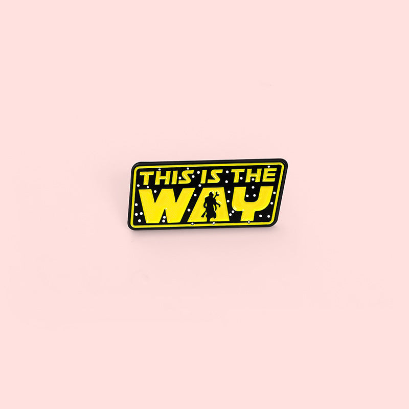 Minimalist Creative Design WAY Letter Brooch