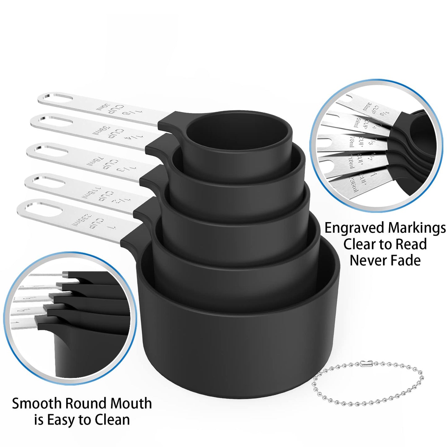 Stainless Steel Plastic Measuring Cup And Spoon Set 10 Pieces