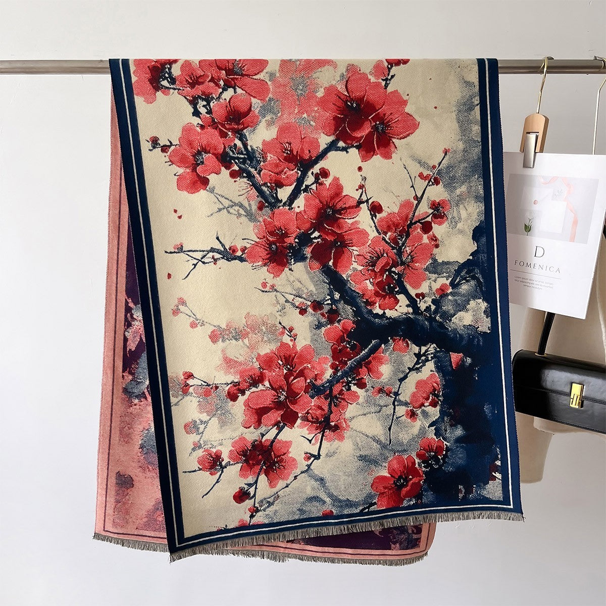 Autumn And Winter New Cashmere-like Thickened Oil Painting Jacquard Scarf