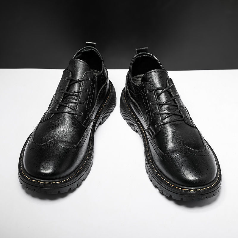 Men's Business Tooling Small Leather Shoes British Bullock Casual