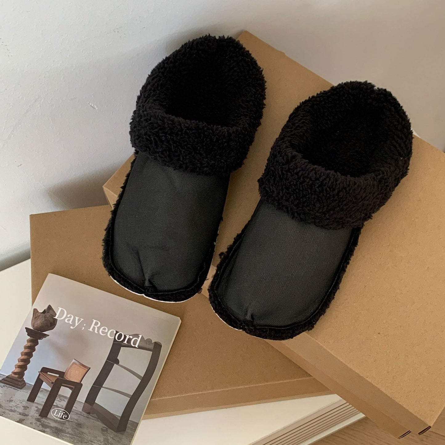 حذاء Hole Shoes مبطن بالقطن ومبطن بالصوف ودافئ وقابل للإزالة والغسل وبطانة مزدوجة سميكة