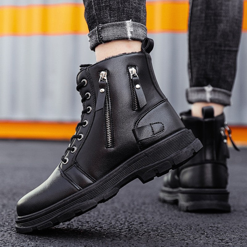 Winter Men's Shoes New Fashion Leather Boots Men's Casual Trend
