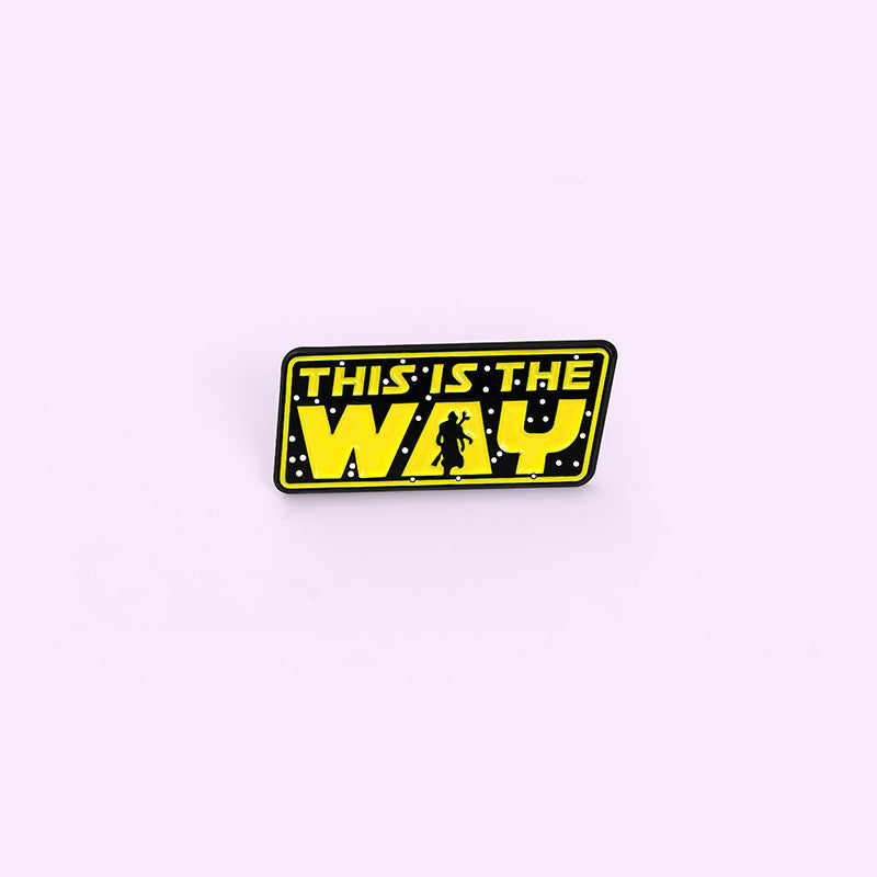 Minimalist Creative Design WAY Letter Brooch