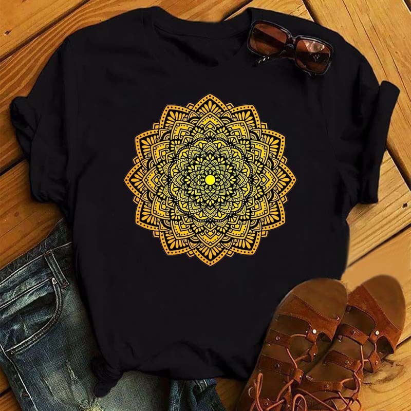 Nueva camiseta sencilla estampada en color negro