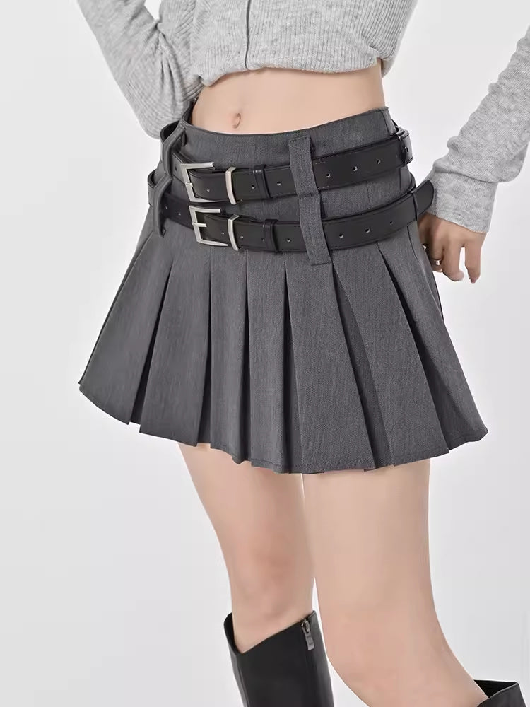 White Women's High Waist Slimming Skirt Short Skirt