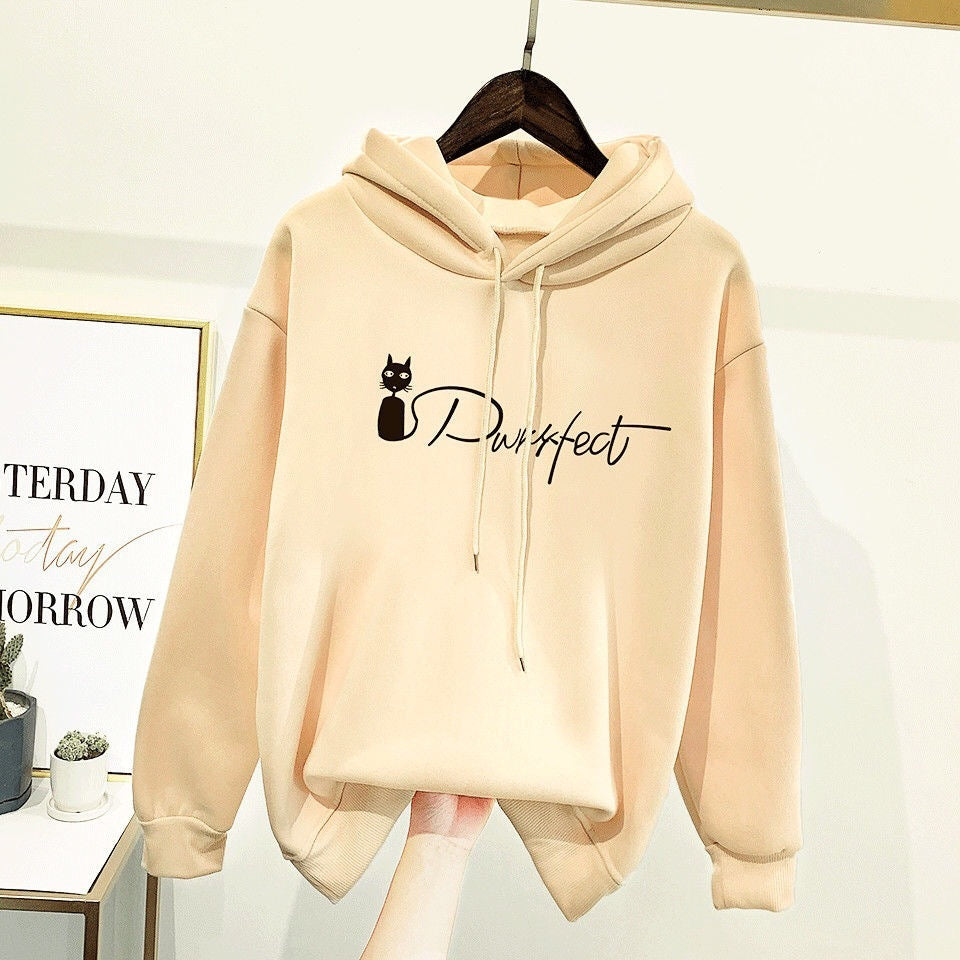 Plus Velvet Western Style Student Age Reduction Ins Super Fire Loose Embroidered Hood
