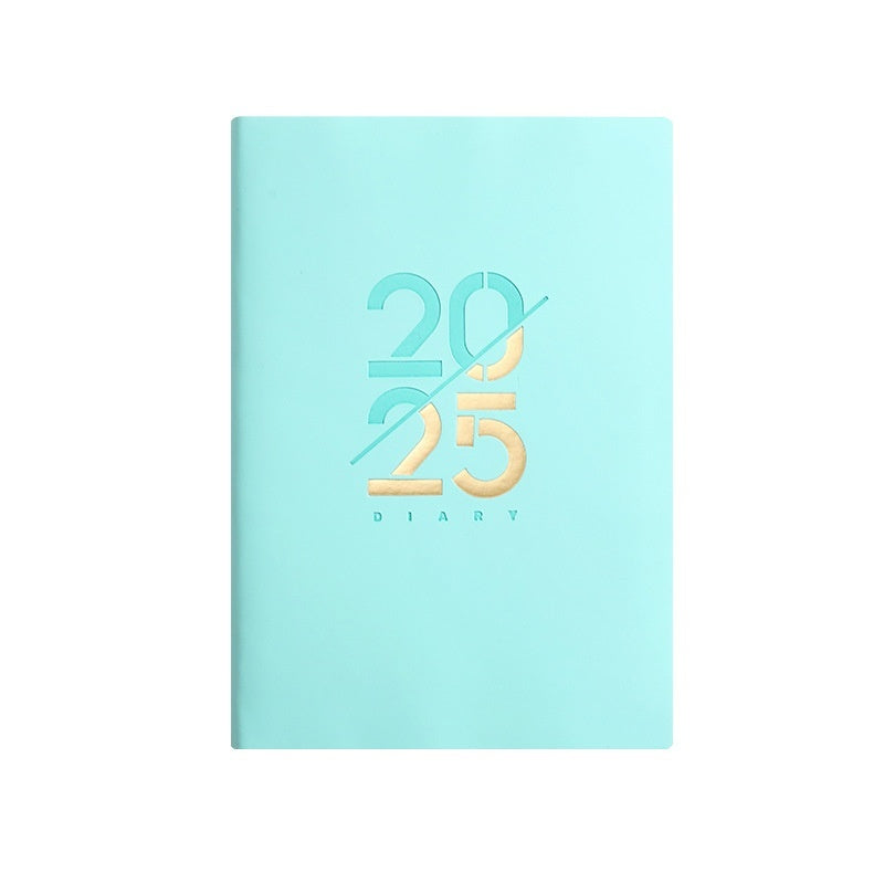 2025 Soft Leather A5 Daily Plan Schedule Book