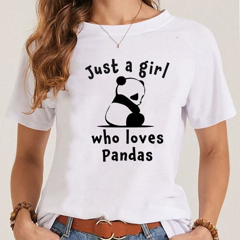 Women's Fashionable Simple Printed Short-sleeved T-shirt