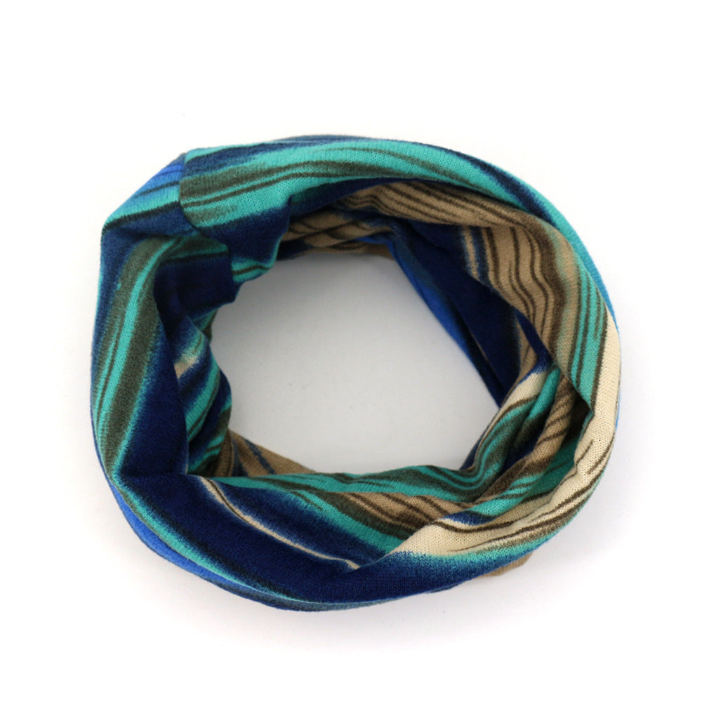 Fashionable Women's Striped Printed Thermal Headgear