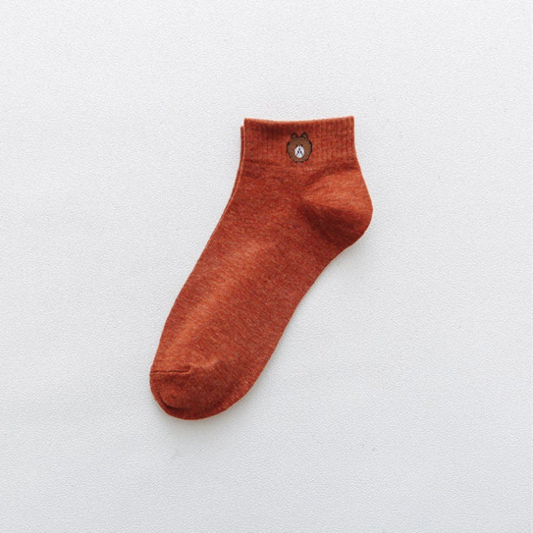 Women's Fashion Simple Cute Bear Socks