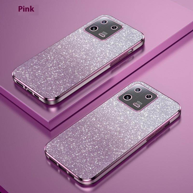 جراب هاتف Xiaomi 146D مطلي بالكهرباء مع 13 فتحة دقيقة من اللمعان المتدرج