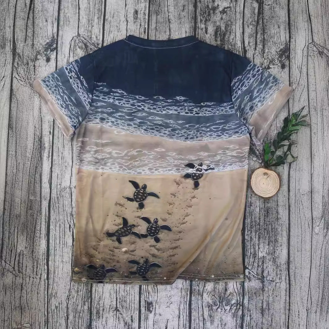 Camiseta de manga corta con estampado 3D para mujer Wish