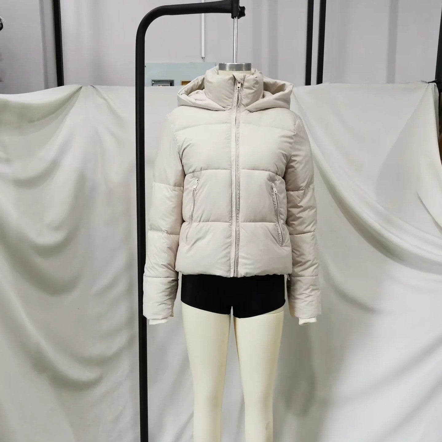 Fashion Zipper Loose-fitting Short Coat Women