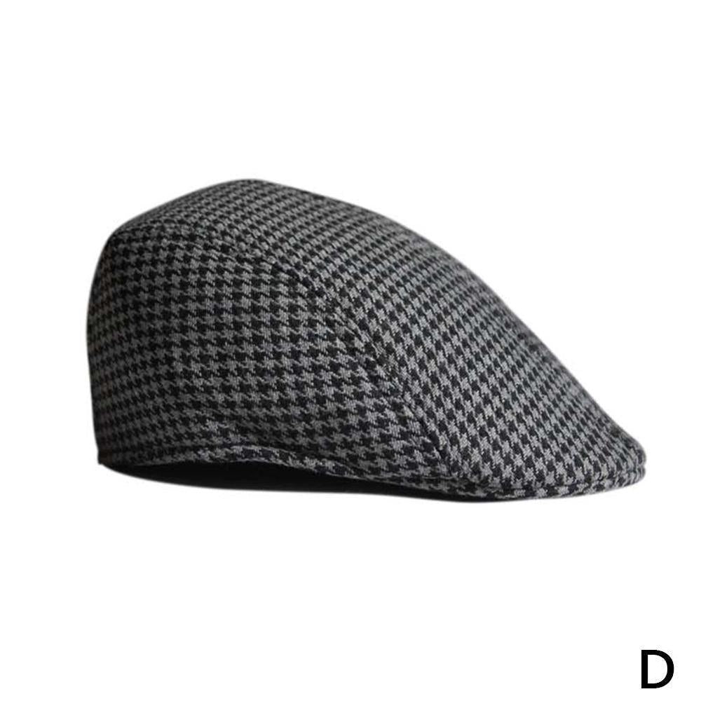 Grid Parent-child Woolen Beret Casual Houndstooth Hat