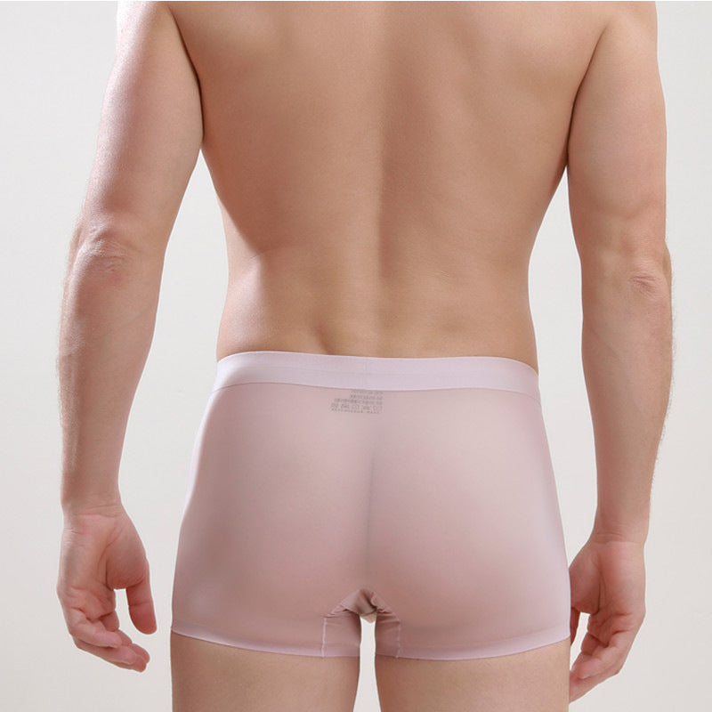 ملابس داخلية رجالية من Zhongshan Underwear مصنوعة من الحرير الجليدي بدون درزات وسراويل فضفاضة وناعمة