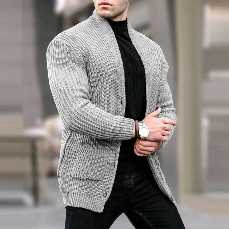 سترة فضفاضة كاجوال أنيقة بلون سادة بقصّة Slim Fit