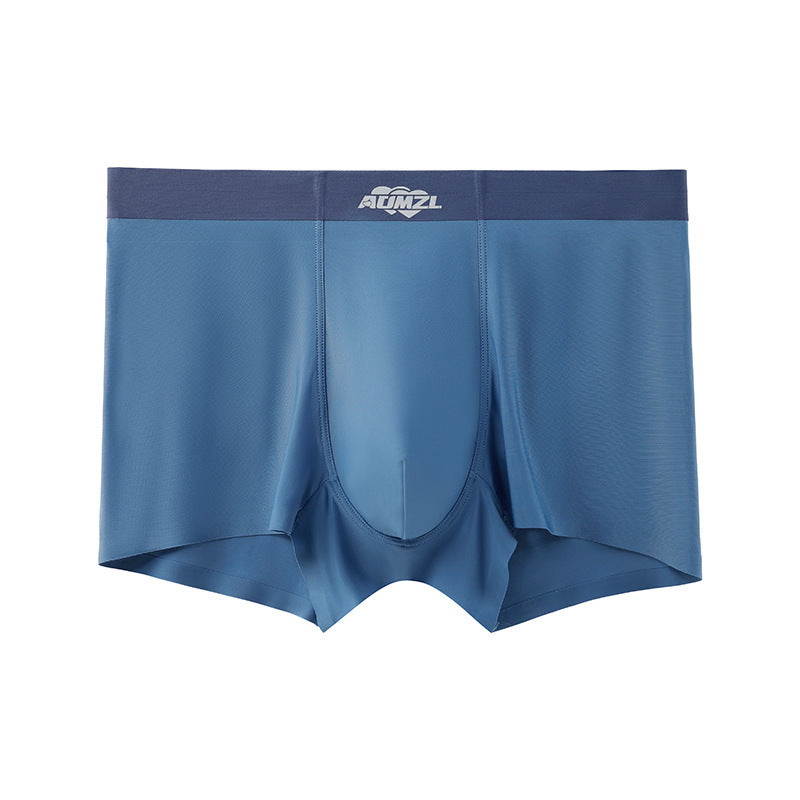 ملابس داخلية رجالية من Zhongshan Underwear مصنوعة من الحرير الجليدي بدون درزات وسراويل فضفاضة وناعمة