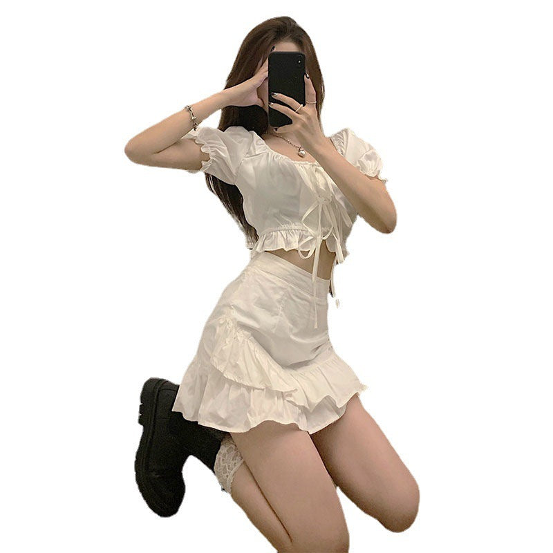 Two Fashionable Skirt Suits For Female Students