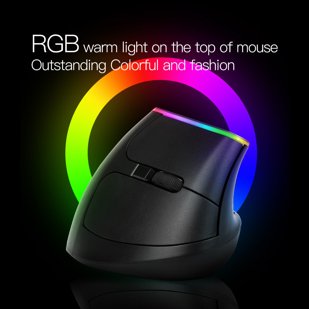 ماوس M618C RGB عمودي لاسلكي مريح محمول باليد وملون