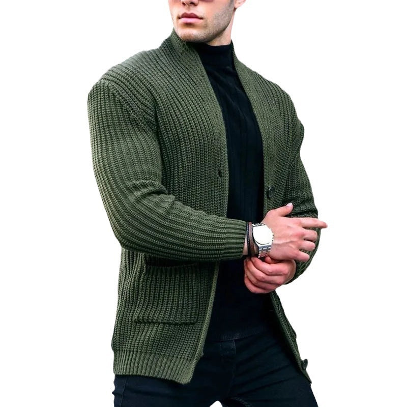 سترة فضفاضة كاجوال أنيقة بلون سادة بقصّة Slim Fit